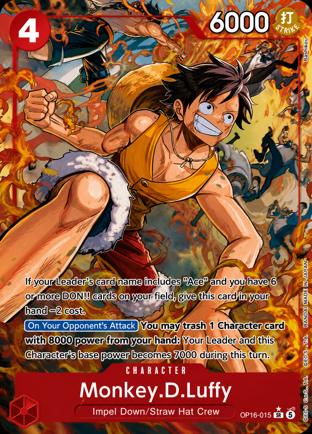 Monkey D. Luffy OP16-015 Alternate Art, rarity SEC