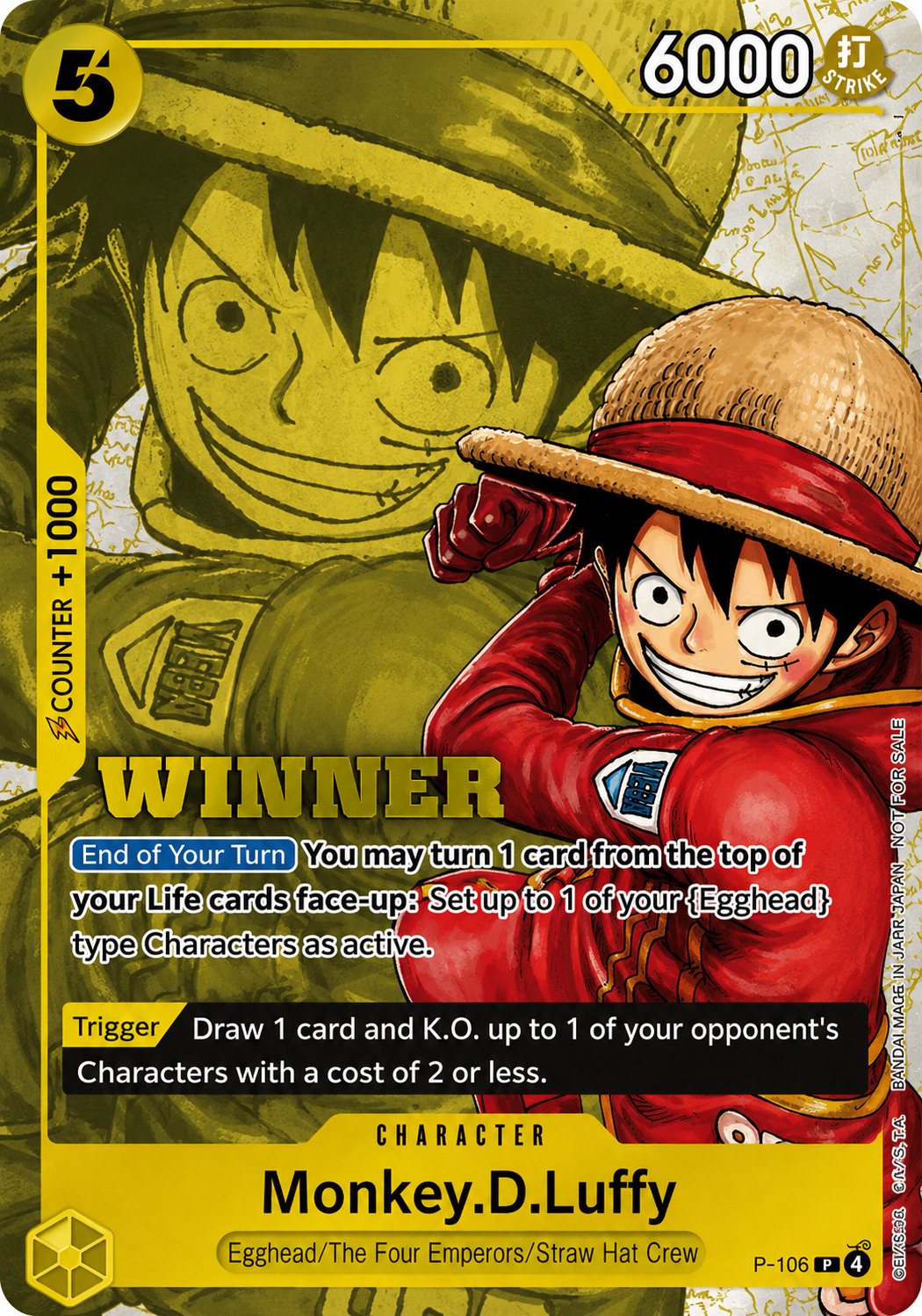Monkey D. Luffy P-106 Winner Pack 2026 Vol. 2, rarity P